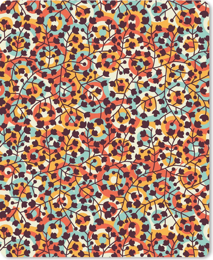 MuchoWow® Mauspad Mousepad Blumen - Bohème - Kreis - Muster Produktbild 