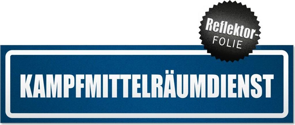Kampfmittelräumdienst invertiert Magnetschild Schild magnetisch