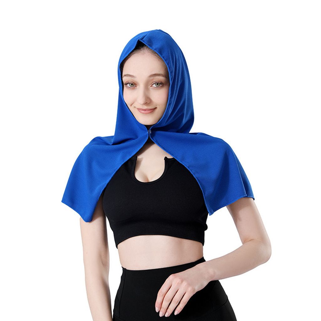 Kühlendes Handtuch, U-förmiger Hoodie, Strand, Camping, Fitnessstudio, Sonnenschutz, schnelltrocknend, Kopfschutz, Kühltuch, Sonnenschutz, Banda...
