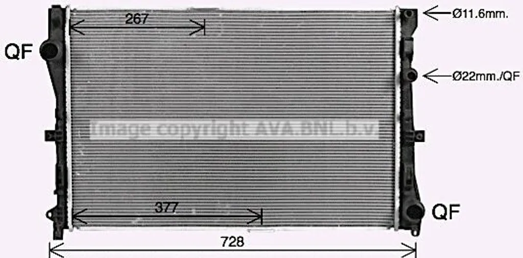 Radiateur Moteur PRASCO MS2728 pour Mercedes Classe C W205 et Classe E W213