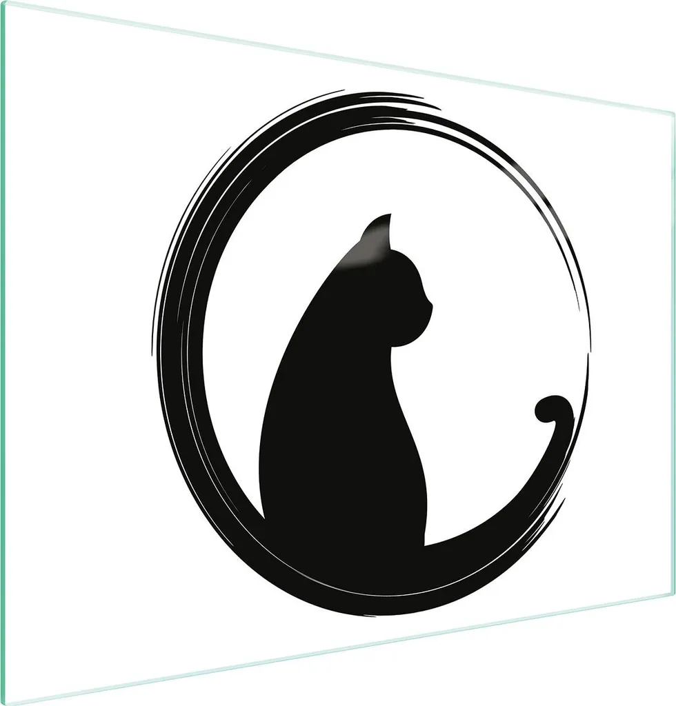 Tagliere Multiglass Gatto 30x22 cm - Piastra Coprifornelli in Vetro