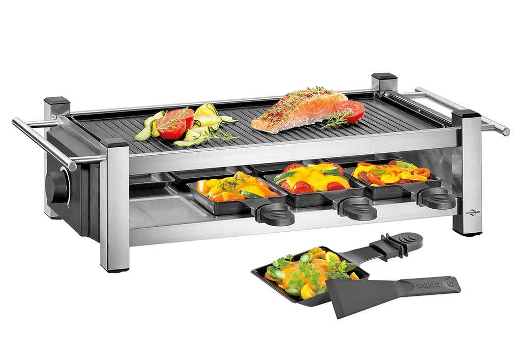 Raclette Taste8 avec Plaque de Gril Réversible et Revêtement Antiadhésif