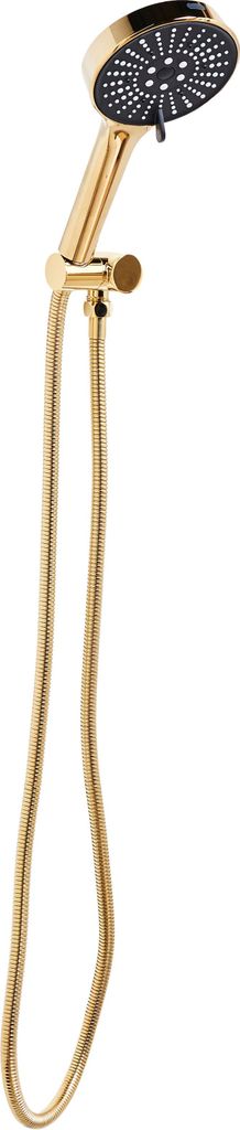 BELIANI Duschkopf mit Brauseschlauch Gold ABS Edelstahl 6 Strahlarten Modern Klassisch Handbrause Set für Badezimmer Dusche