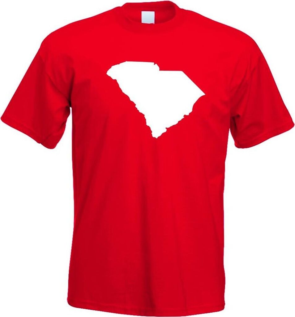 Kiwistar - T-Shirt - rot - USA - Bundesstaat - South Carolina Herren Funshirt Bedruckt Design Sprüche Spruch Motive - mit Motiv Bedruckt - Funshir...