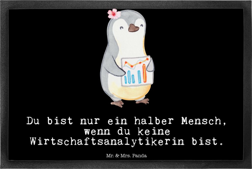 Mr. & Mrs. Panda Schmutzfangmatte Wirtschaftsanalytikerin Produktbild 