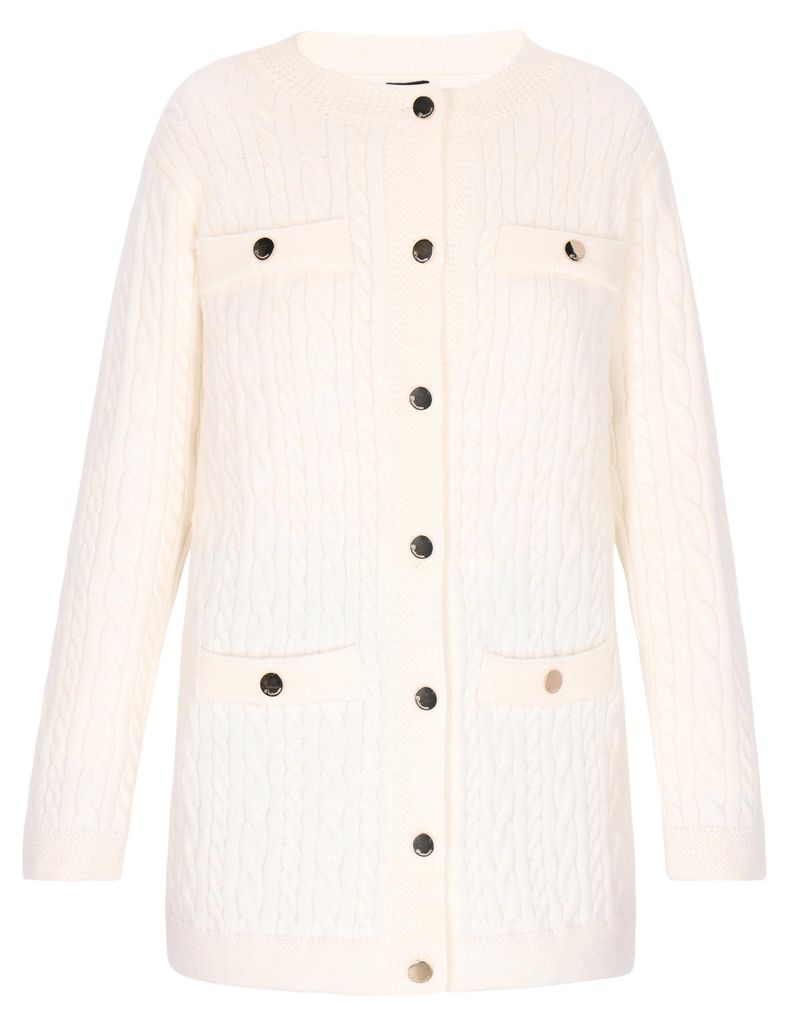 PATTEN Damen Cardigan - Weiss, XL/XXL