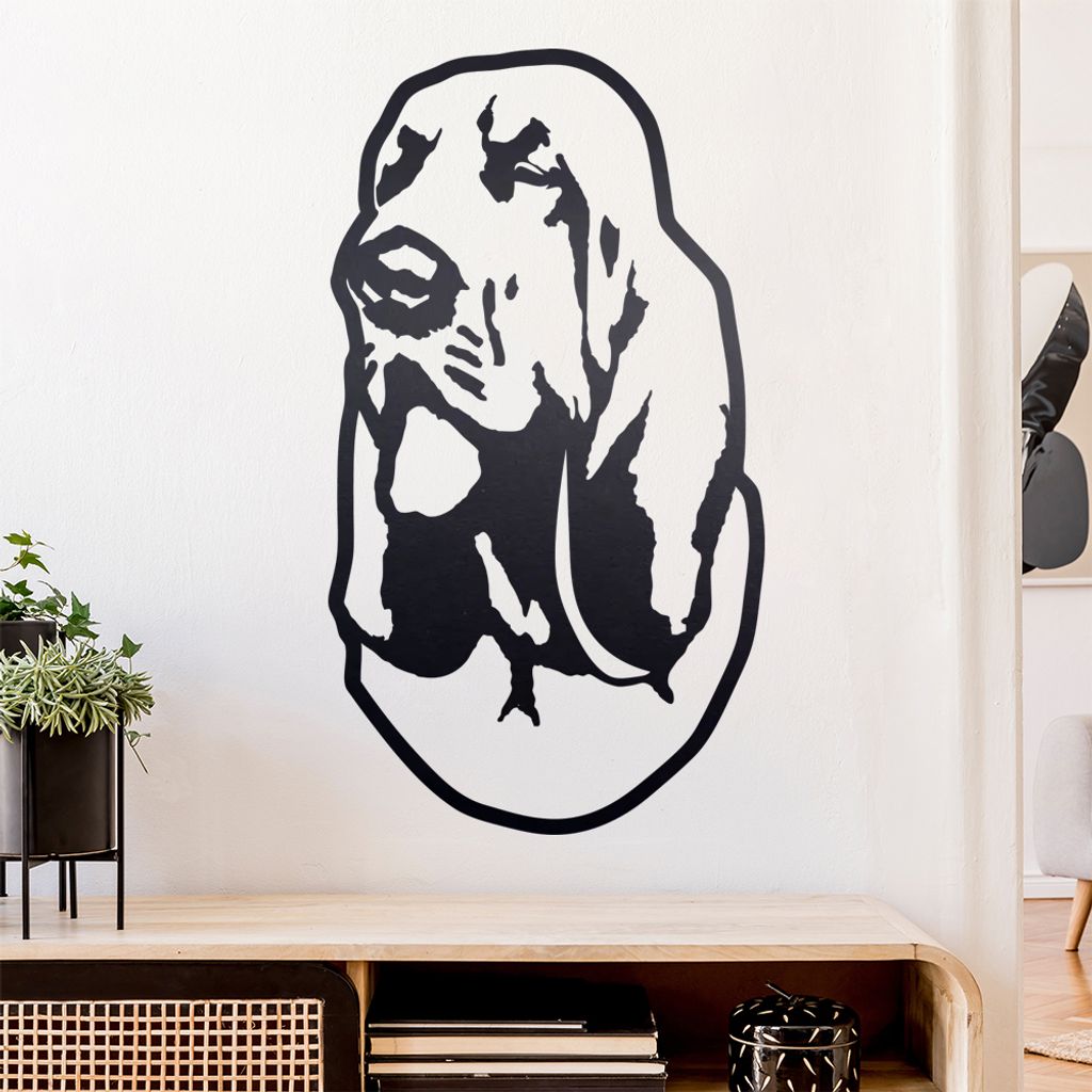 Blood Hound Hund Wandtattoo Wandaufkleber Wall Sticker - Dekoration, Küche, Wohnzimmer, Schlafzimmer, Badezimmer