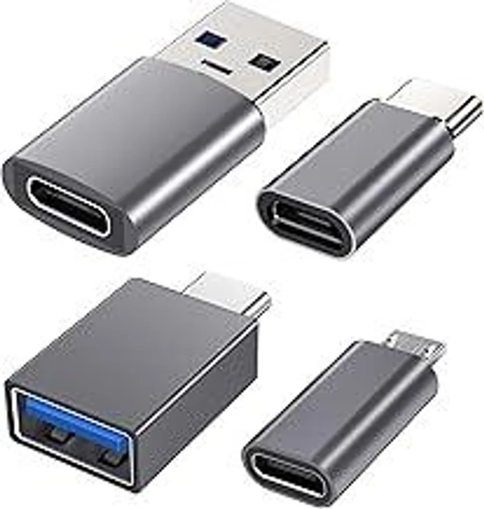 Set Viaggio 4 Adattatori USB C per iPhone, AirPods e Samsung Galaxy