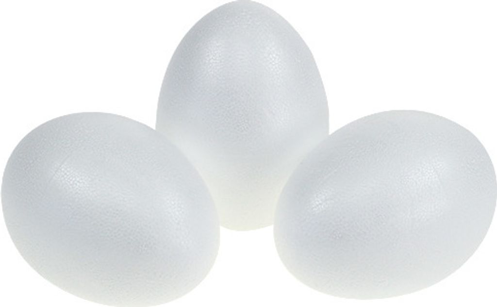 Styroporeier 12cm Weiß Bastel-Deko Ostern (5 Stück) Produktbild 