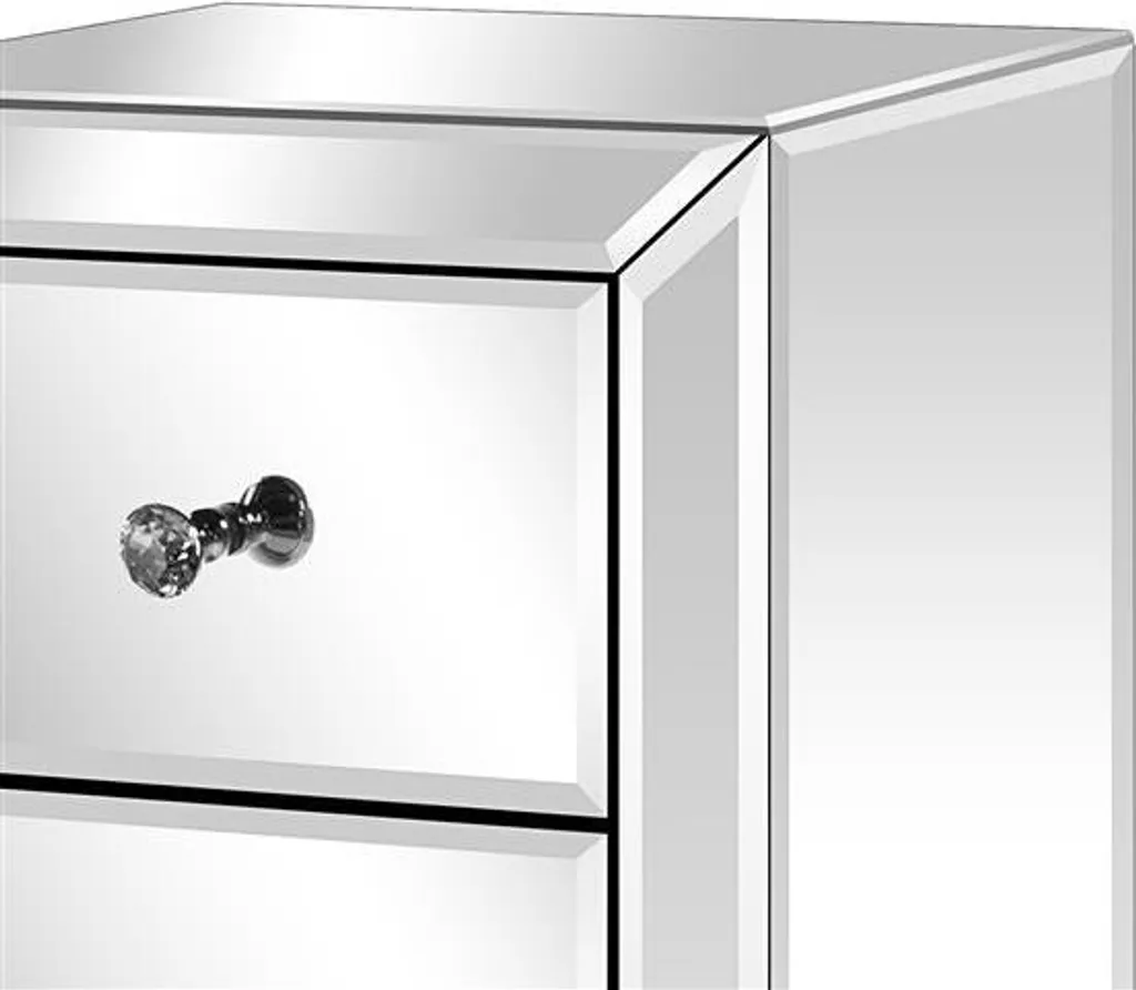 Table de nuit miroir Dtboom vintage commode de rangement à tiroirs - 5