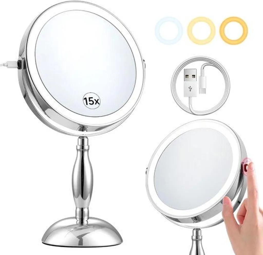 Miroir maquillage haute précision pour épilation et pose de lentilles