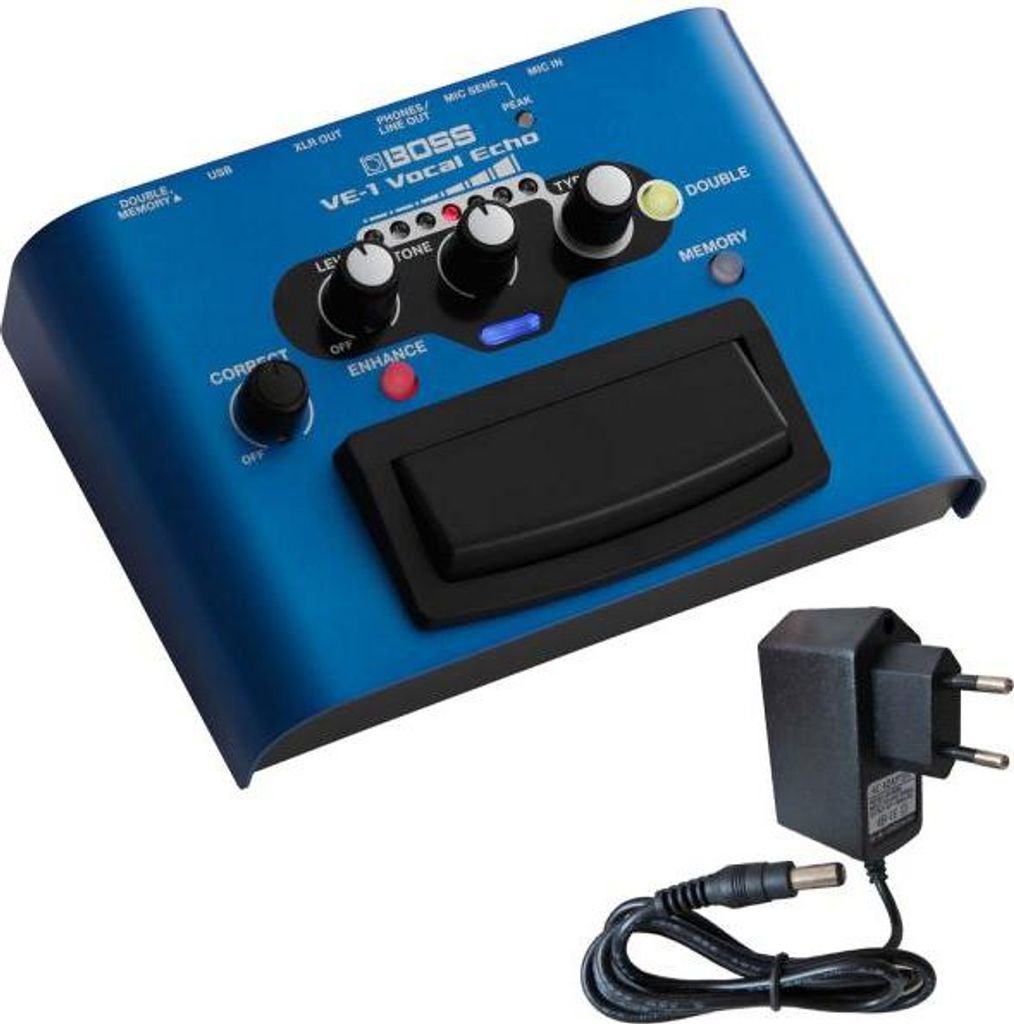 Boss Effektgerät VE-1 Vocal-Echo für Gesang mit Netzteil