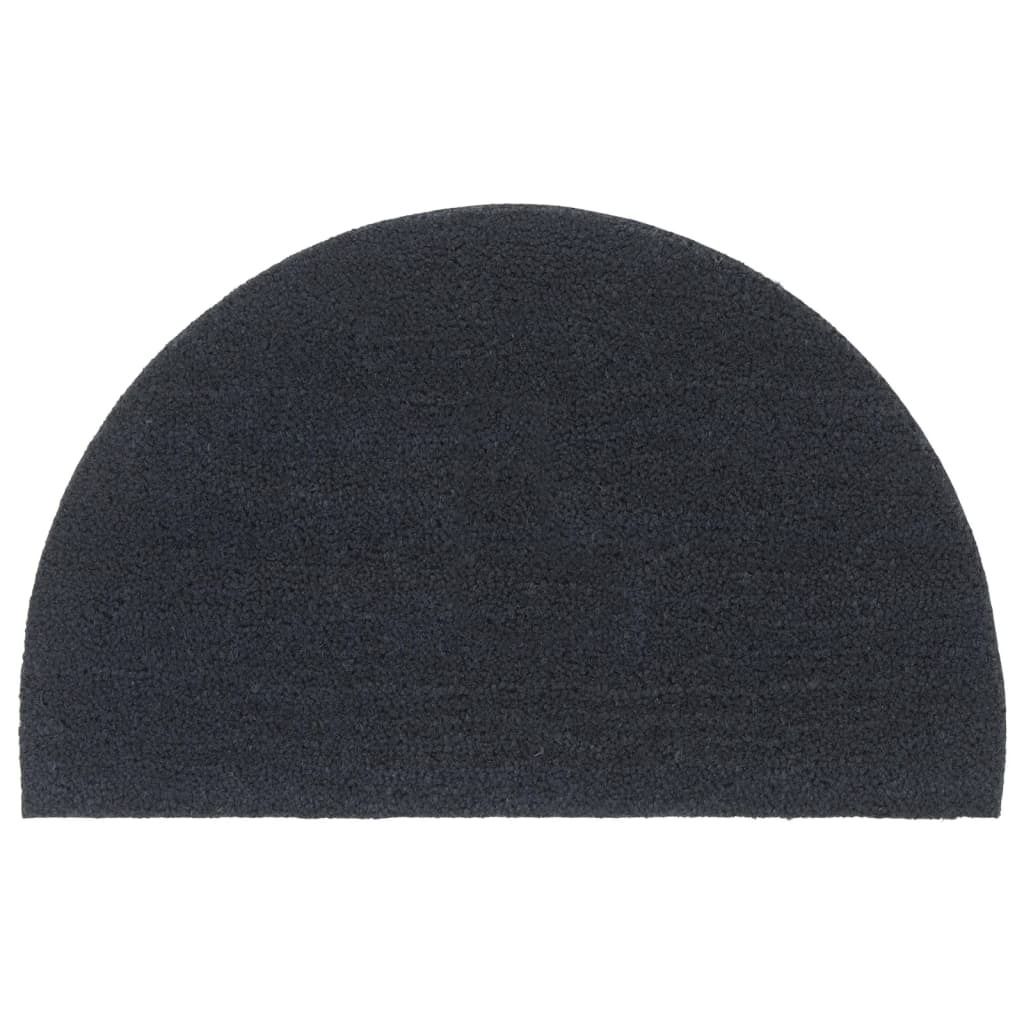 Fußmatte Dunkelgrau Halbrund 50x80 cm Kokosfaser Getuftet