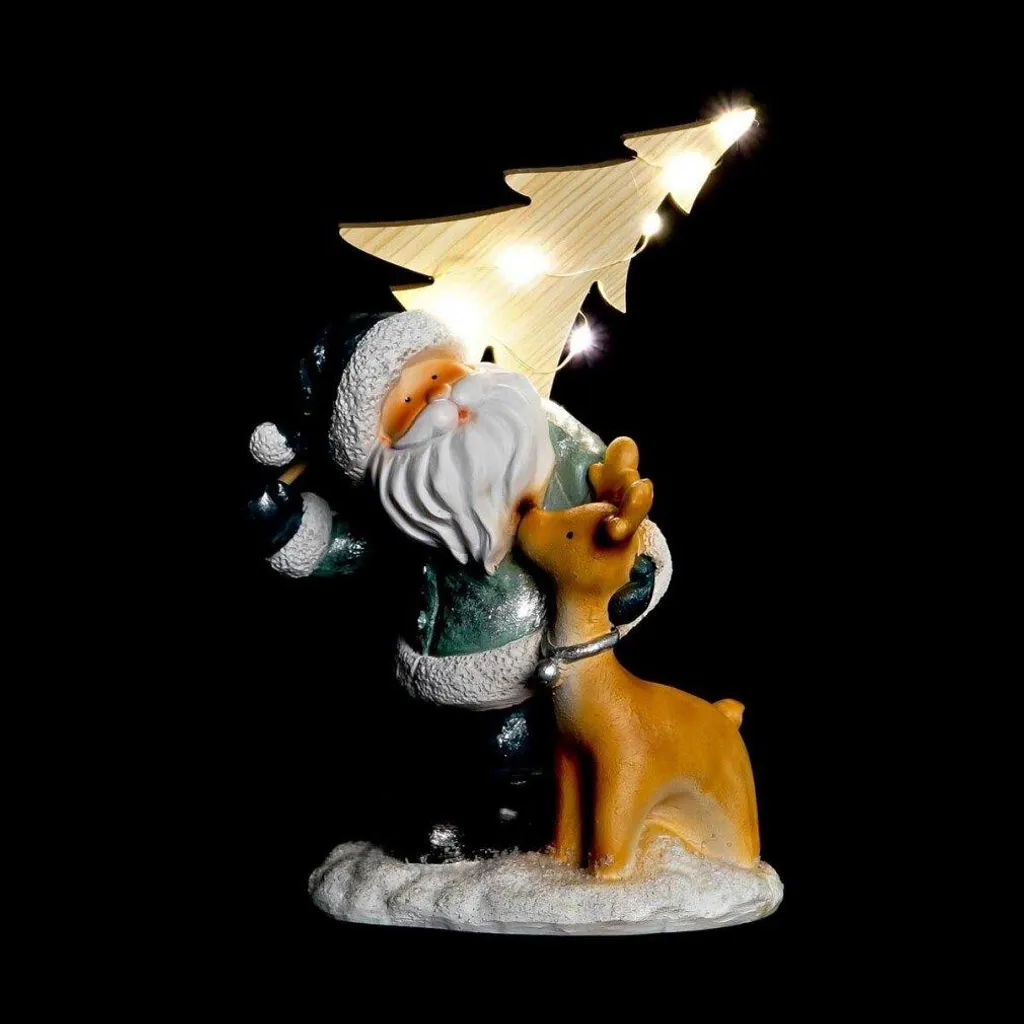 Décorations de Noël pour centre de table et cheminée en résine - Lot de 3