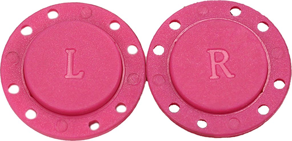 1 Paar magnetische Schnappschüsse Verschlüsse unsichtbare 8-Löcher Design Starke Saugmagnet-Kleidung Tasten für Mantel-Rosenrot ,Größen:26 mm