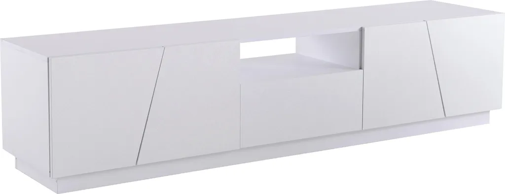 Meuble TV Blanc Brillant 170 cm : Rangez vos Câbles avec Style et Chic