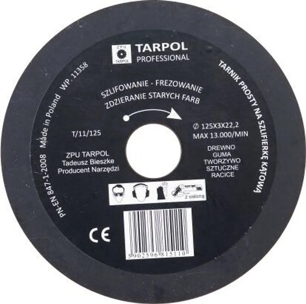 Disco Raspa Tarpol T-11 125mm per Smerigliatrice | Pre-levigatura