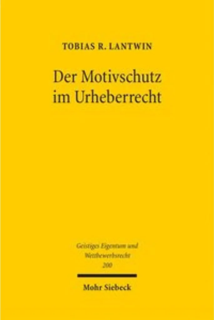 Livre de Droit Allemand sur la Protection des Motifs et Propriété Art