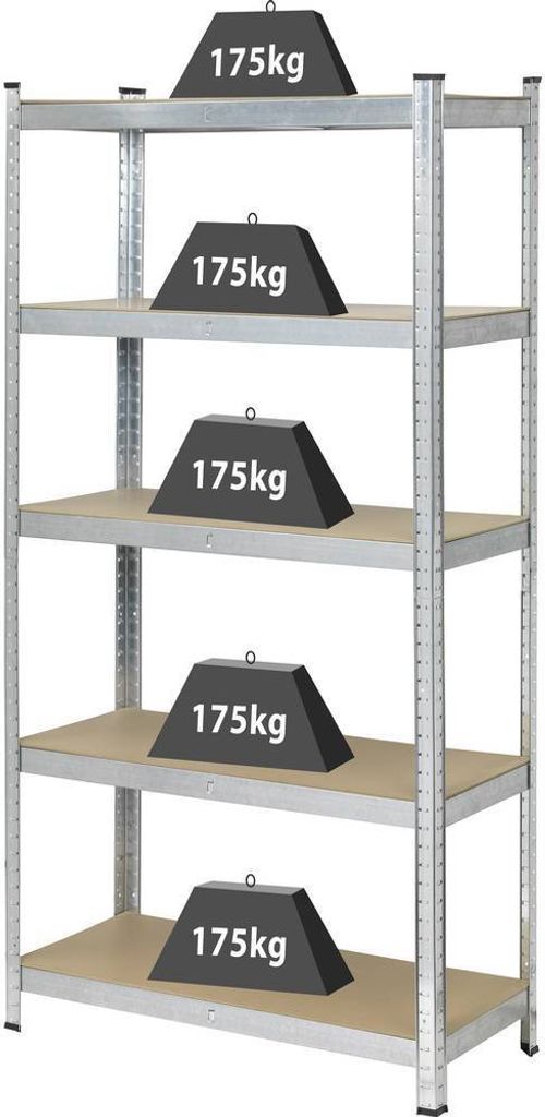 TOOLCRAFT TO-7863108 Schwerlastregal 175 kg (B x H x T) 90 Produktbild 