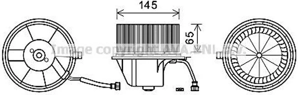 Moteur de ventilateur PRASCO VN8351 pour VW T4 - Réf OE 701819021B