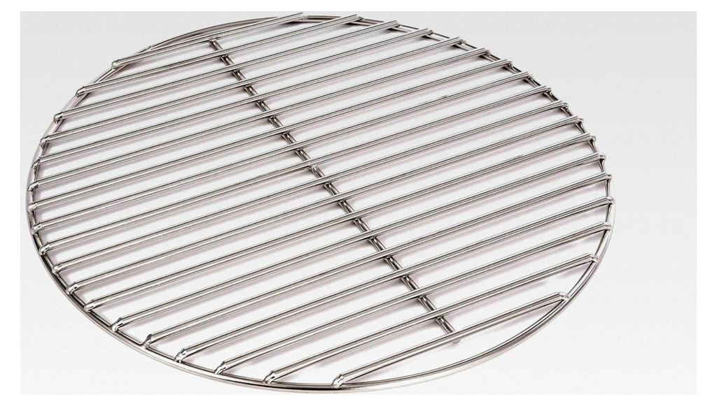 Grillrost aus Edelstahl Ø 37 cm, elektropoliert, 6 mm für runde Grills und Feuerschalen