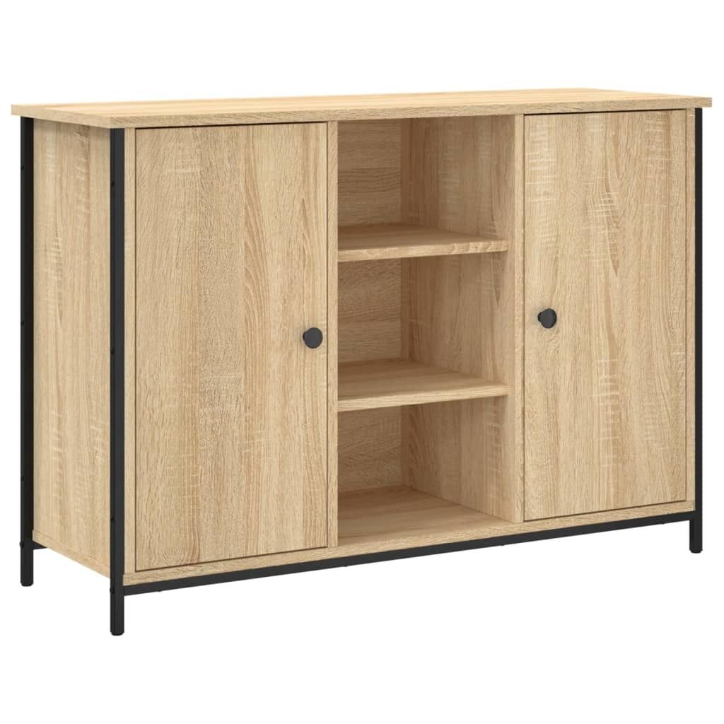 Möbel Sideboard - elegante Design - Mehrzweckschrank - Sonoma-Eiche 100x35x70 cm Holzwerkstoff - Kommoden CLORIS2879711