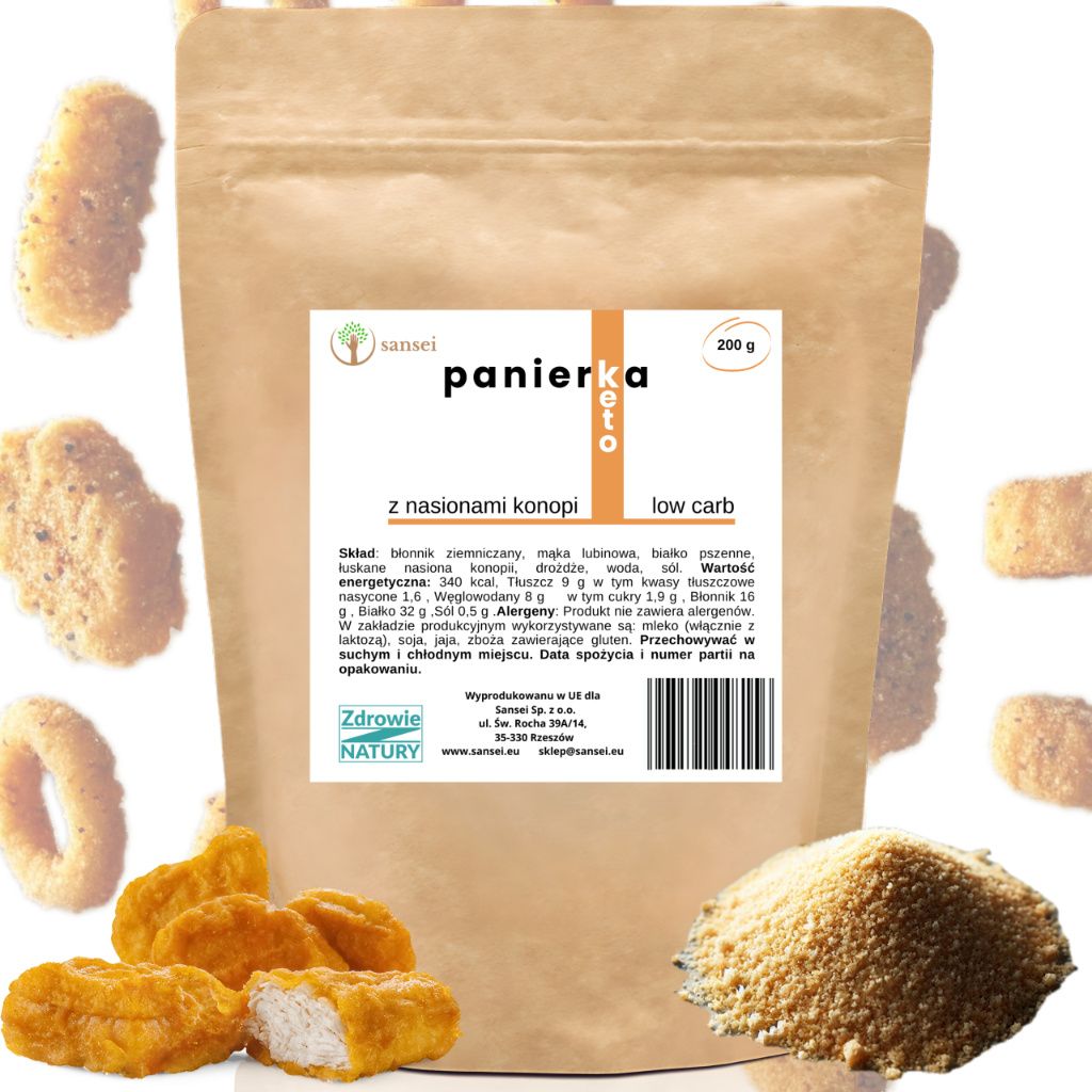KETO PANIERKA PANKO do mięsa, warzyw, ryb 200g Sansei duża Zdjęcie produktu 