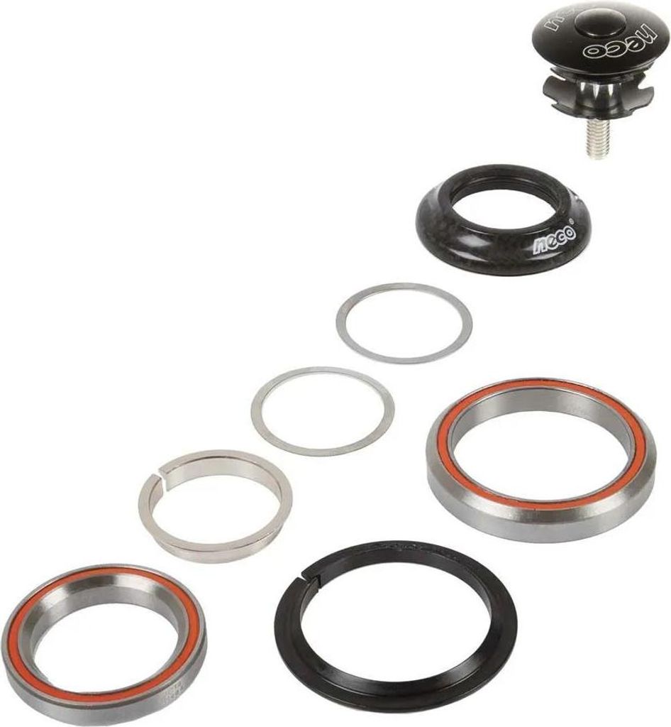 NECO Steuersatz 1 1/8" - 1,5" integrated schwarz Produktbild 