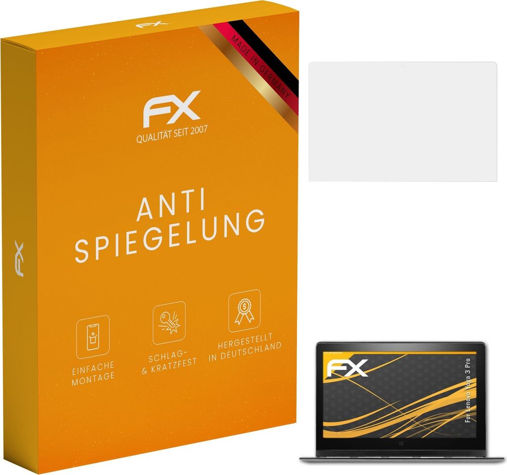 atFoliX FX-Antireflex 2x Schutzfolie kompatibel mit Lenovo Yoga 3 Pro Displayfolie