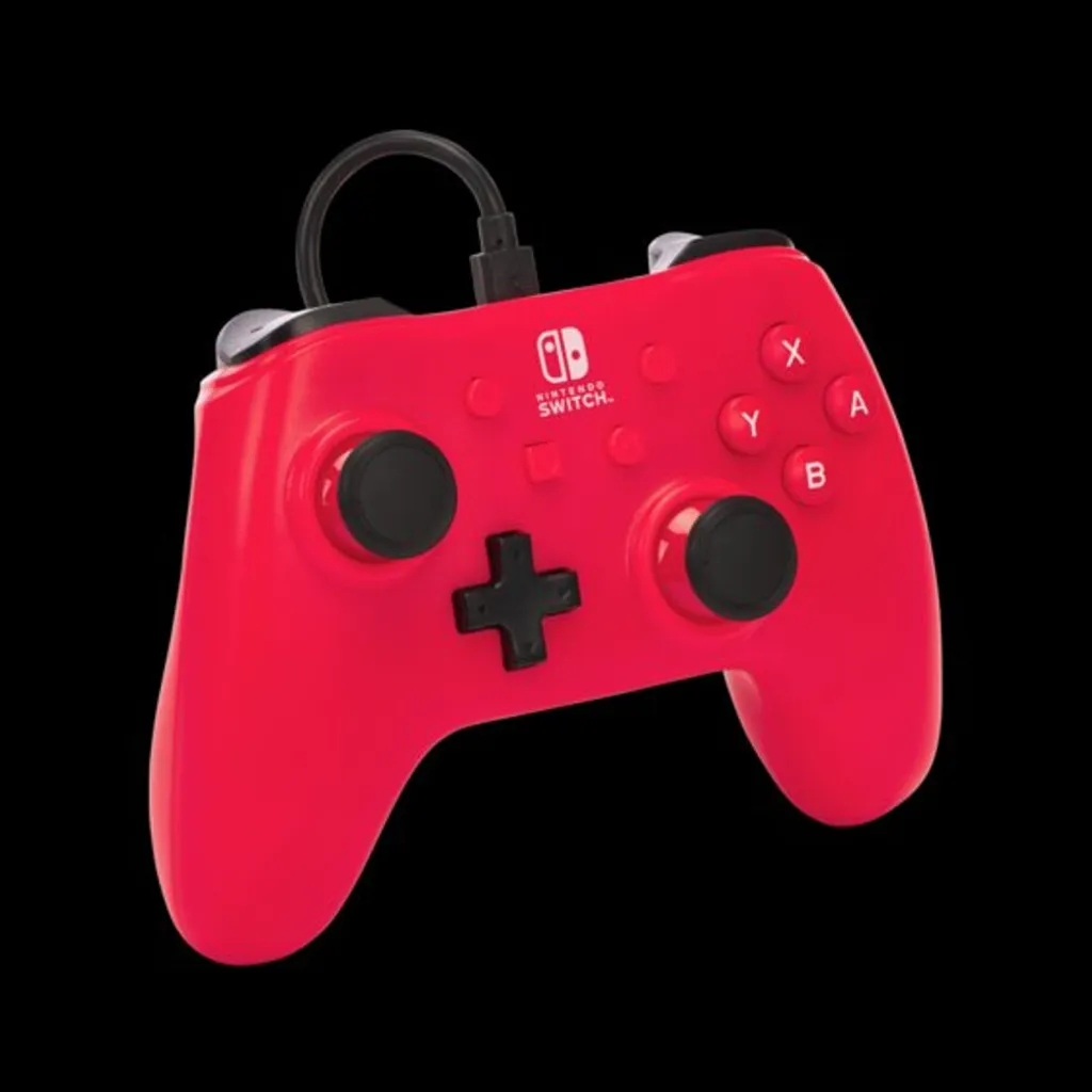 Manette Filaire PowerA Switch Raspberry Red - Accessoire Gaming Ergonomique - 7