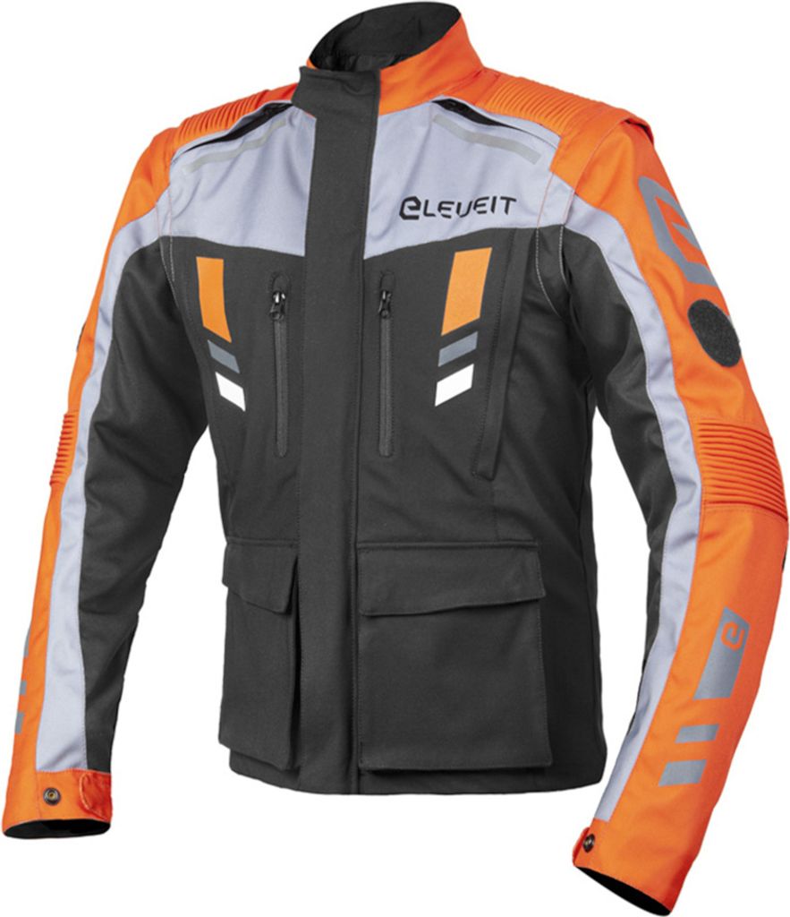 Eleveit Mud Maxi Motorrad Textiljacke, schwarz/orange, XL