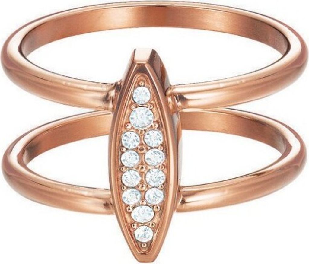 Esprit Damen Ring Edelstahl Rosé Zirkonia Exclusive ESRG12856C, Ringgröße:59 (18.8 mm Ø)