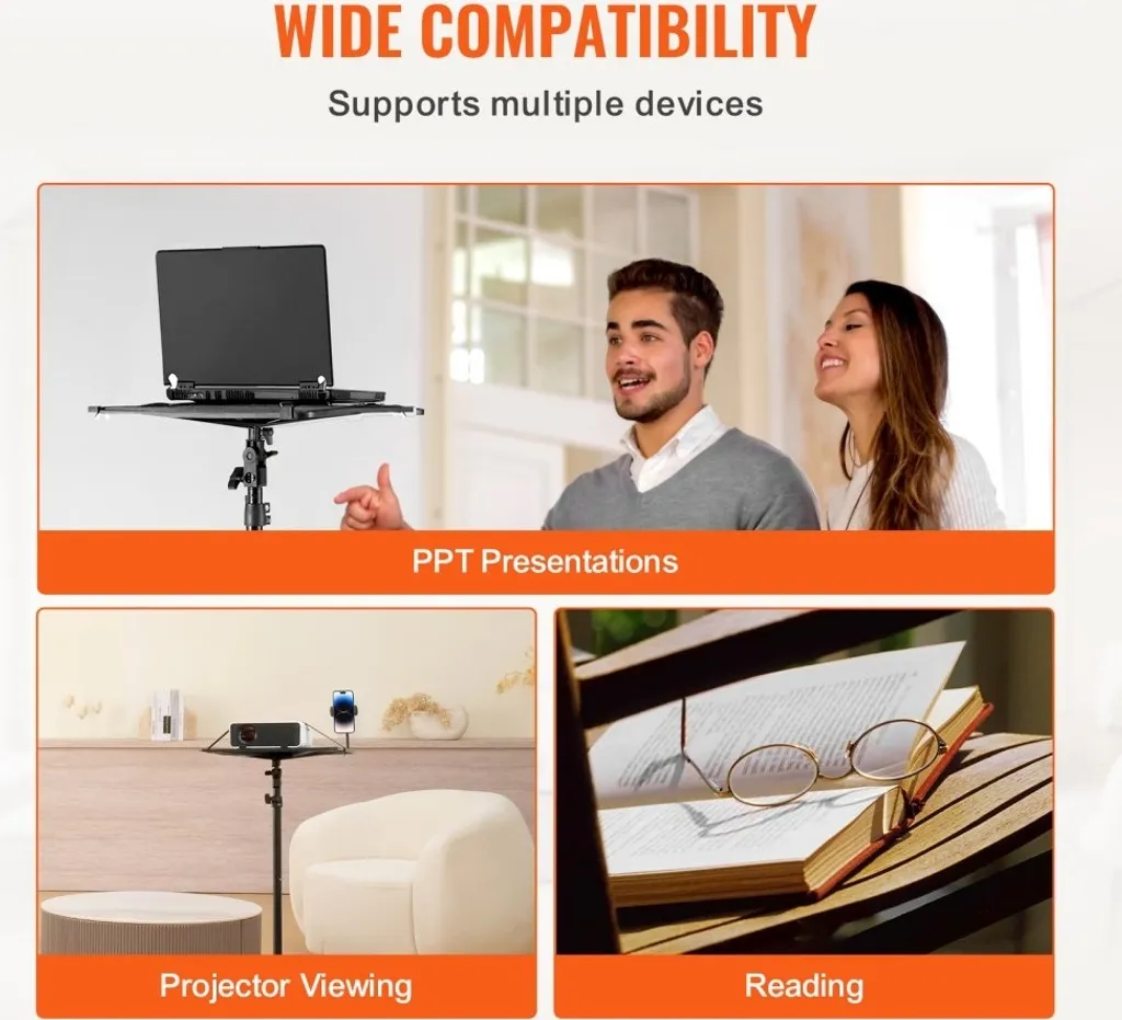 Trépied vidéoprojecteur télescopique et support ordinateur portable