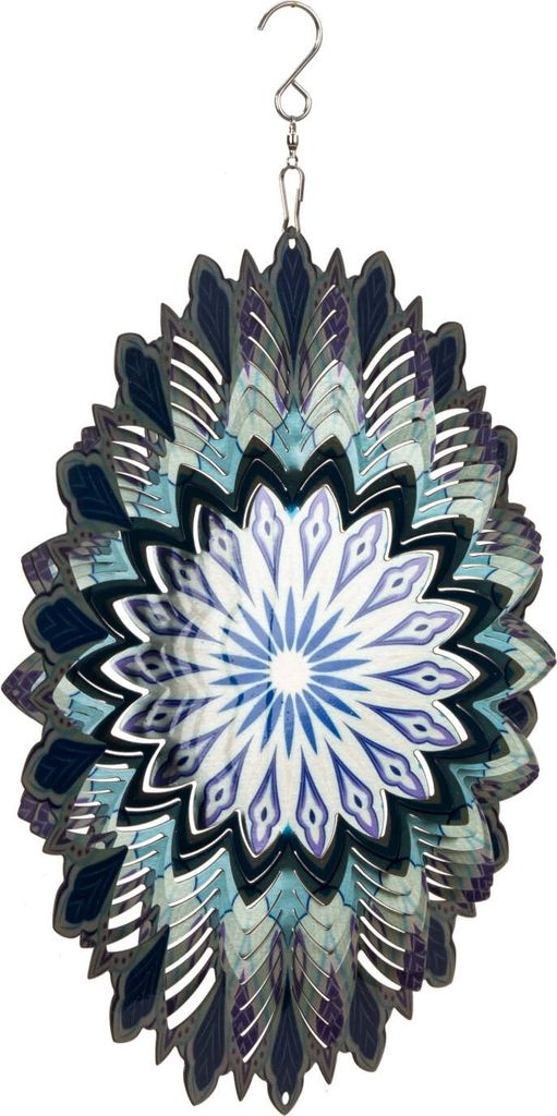 3D Windspiel aus Edelstahl zum Hängen Durchmesser 30 cm