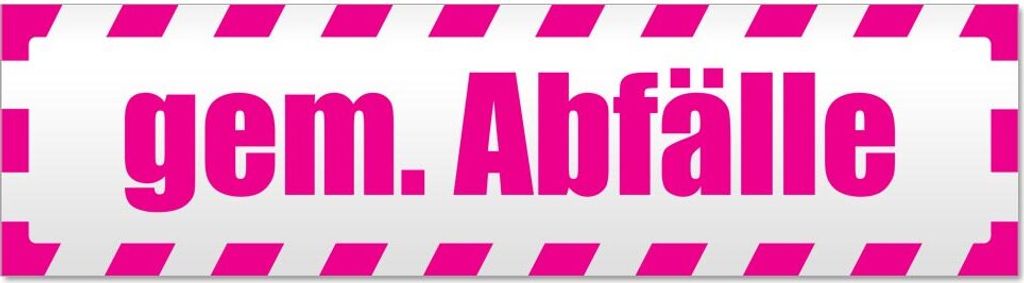gem. Abfälle gestreift Magnetschild Schild magnetisch