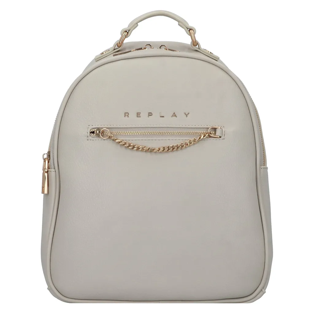 Sac à dos de loisirs Replay Backpack gris clair format compact pratique - 5