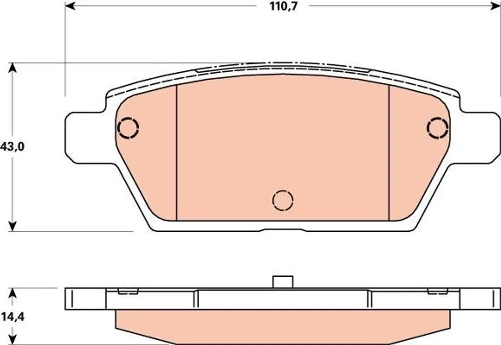 Plaquettes de frein haute friction TRW GDB3517 avec protection OE