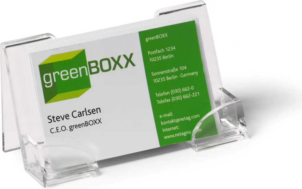 Distributeur Cartes de Visite Robuste en Acrylique Clair Haute Clarté