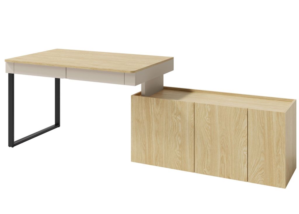 Marmex Möbel Schreibtisch LUCA LC10 Sandbeige + geölte Produktbild 