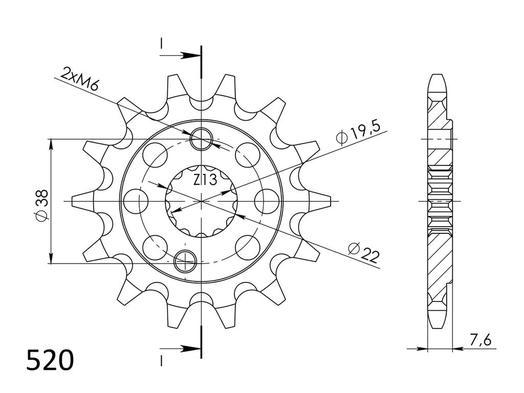 Ritzel Supersprox 520 - 16Z CST-1401:16