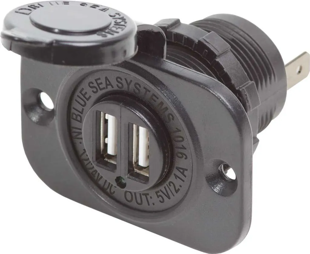 Blue Sea Systems Double Prise de Charge USB 2.1A Noir One Size 1039