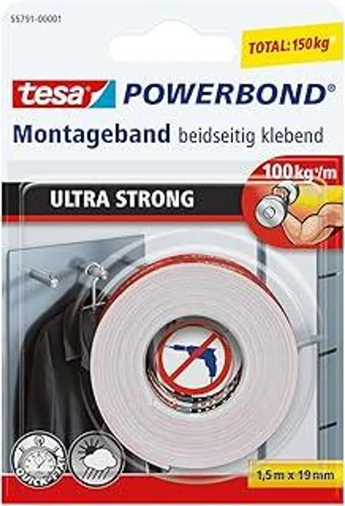 Offerta Tesa Powerbond ULTRA STRONG 1,5m - Biadesivo Fortissimo
