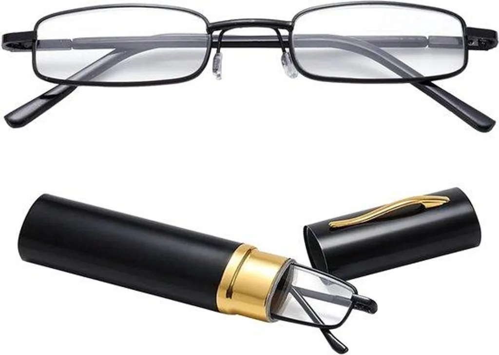 Petites lunettes métalliques pliables Noir 25 avec charnière articulée