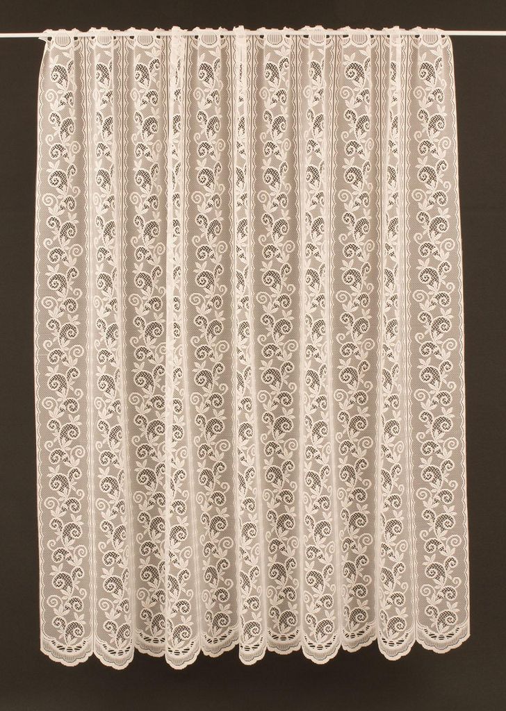 Gardinen Kranzusch Scheibengardine klassischer Ranke 270x96 cm H/B creme Bistrogardine Vorhang Küche 1er Pack