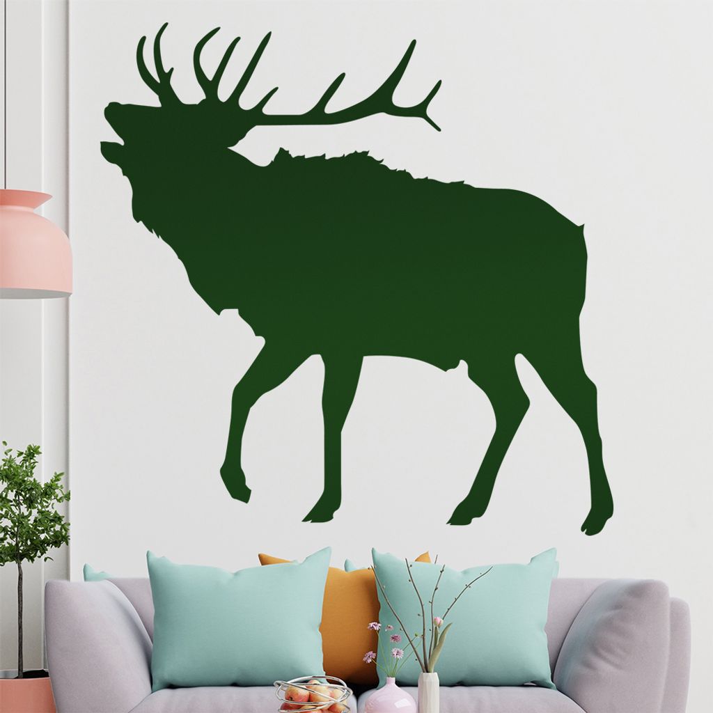 KIWISTAR Elch - Schweden Wandtattoo in 6 Größen - Wandaufkleber Wall Sticker - Dekoration, Küche, Wohnzimmer, Schlafzimmer, Badezimmer
