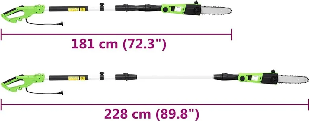 Élagueuse sur perche électrique 25 cm 710 W avec manche extensible - 7