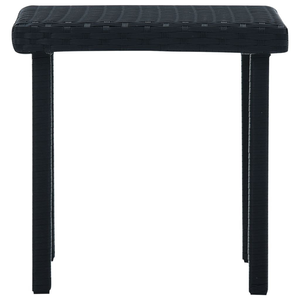Tavolino da Tè da Giardino Nero 40x40x40 cm in Polyrattan Immagine del prodotto 