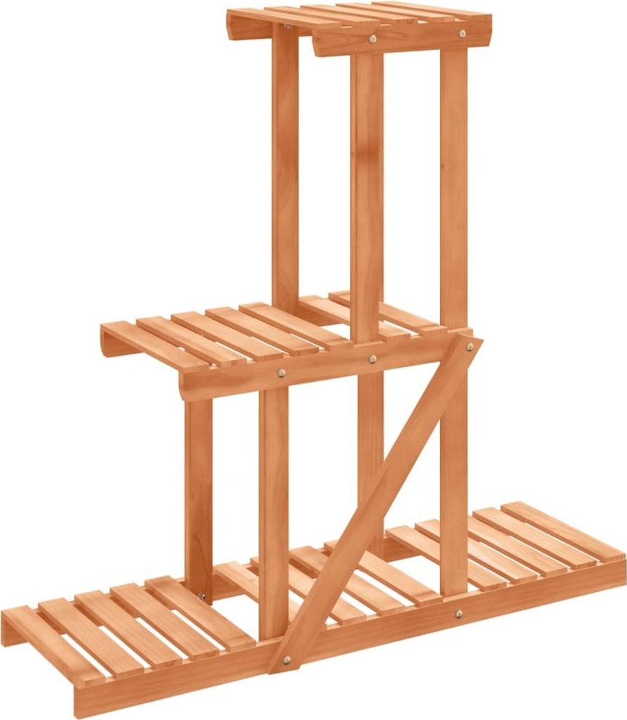 vidaXL Portafiori 81x25x75,5 cm in legno massiccio di abete Immagine del prodotto 