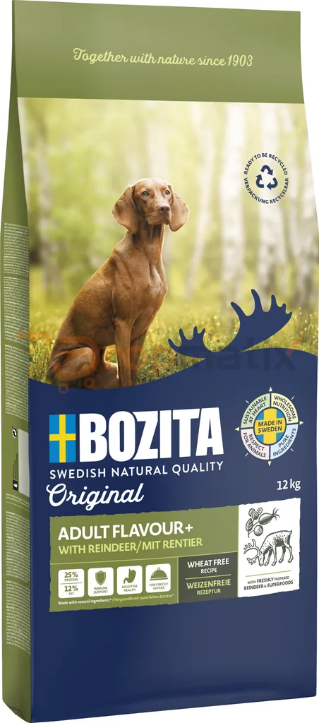 Alimentation pour chien Bozita Original au renne en grand sac 12kg