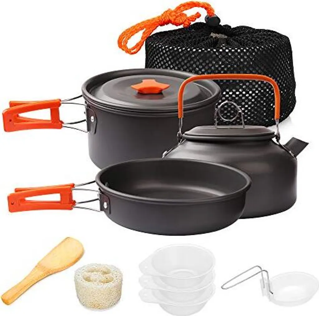 Gutsdoor Set Stoviglie Campeggio: Kit Sopravvivenza Cucina 1-2P